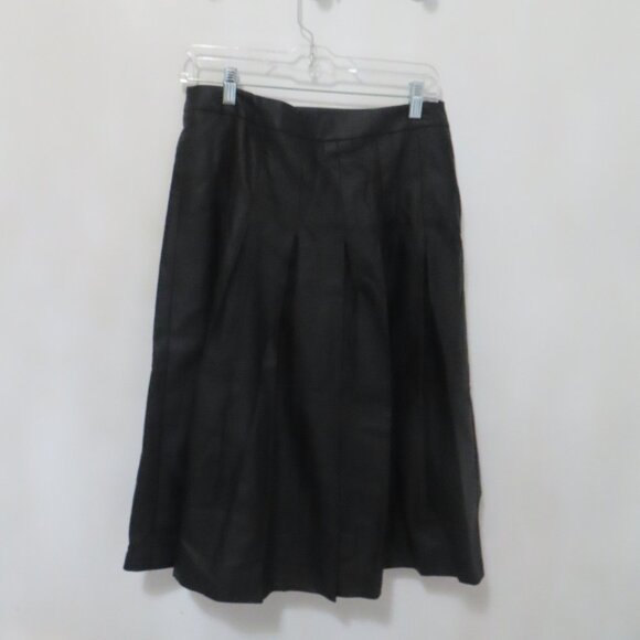 Like New Element Black Pleated Leather Skirt - Picture 1 of 2